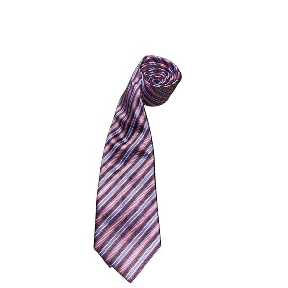 Towergerm Purple Striped Tie - Picture 2 of 3